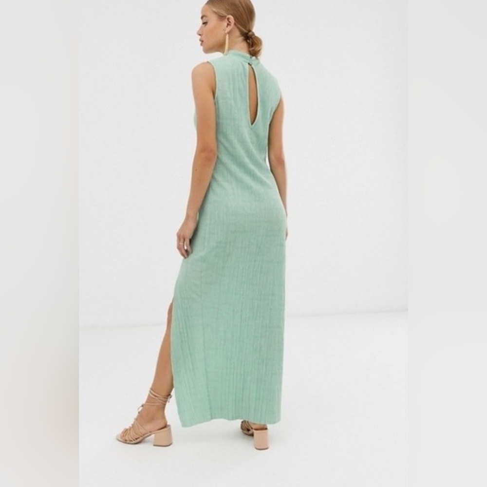 ASOS Mint Green High-Neck Maxi Dress - Picture 2 of 6